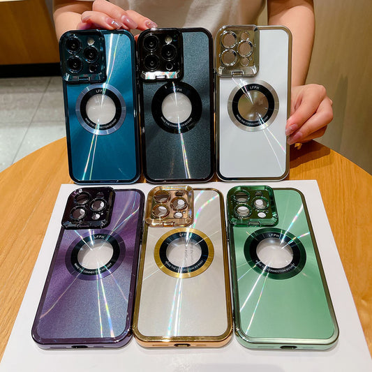 Magnetic Plating Label Exposure iPhone Case