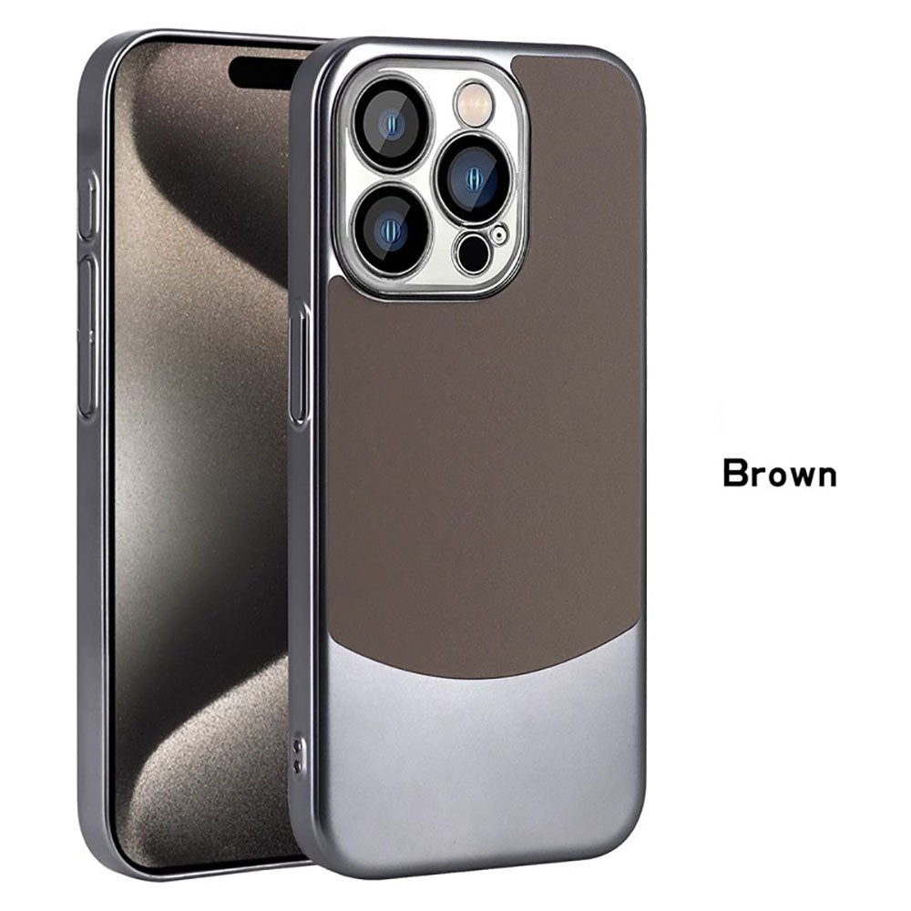 Electroplated Metal Leather Phone Case For iPhone - GiftJupiter