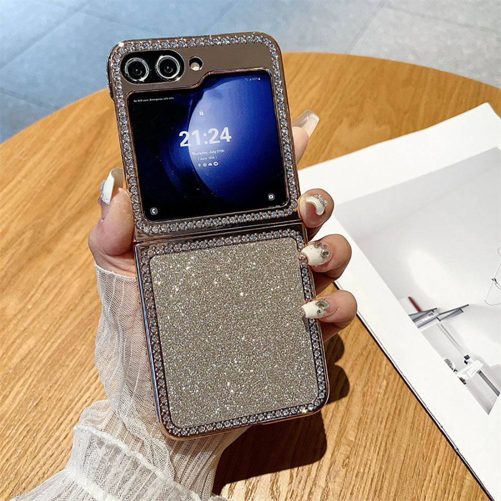 Glitter Diamond Electroplating Anti-Fall Phone Case For Samsung Galaxy Z Flip