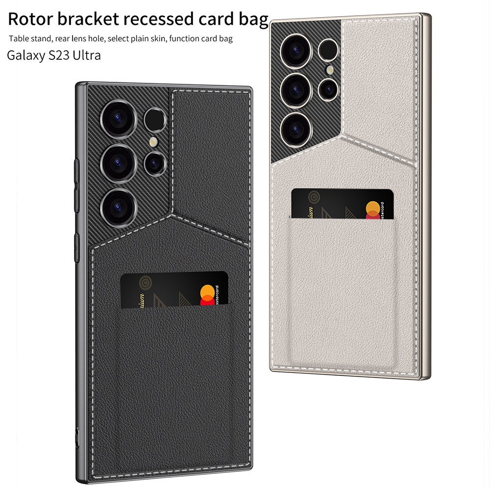 Rotor Bracket Recessed Card Bag Phone Case For Samsung Galaxy