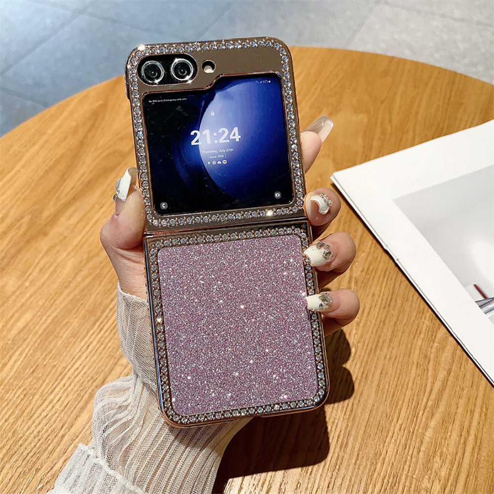 Glitter Diamond Electroplating Anti-Fall Phone Case For Samsung Galaxy Z Flip