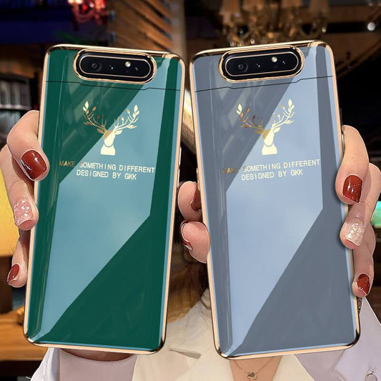 Luxury Plating Deer Pattern Phone Case For Samsung Galaxy A80