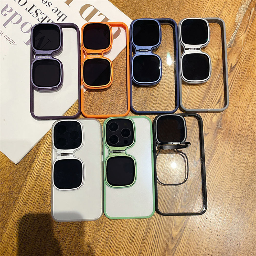 Highly Transparent Acrylic Sunglasses Lens Protection Bracket Anti-Fall Phone Case For iPhone