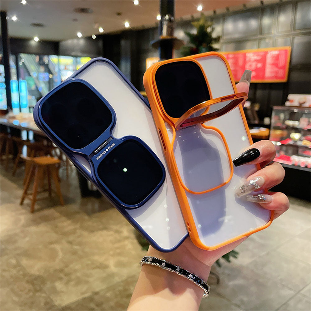 Highly Transparent Acrylic Sunglasses Lens Protection Bracket Anti-Fall Phone Case For iPhone