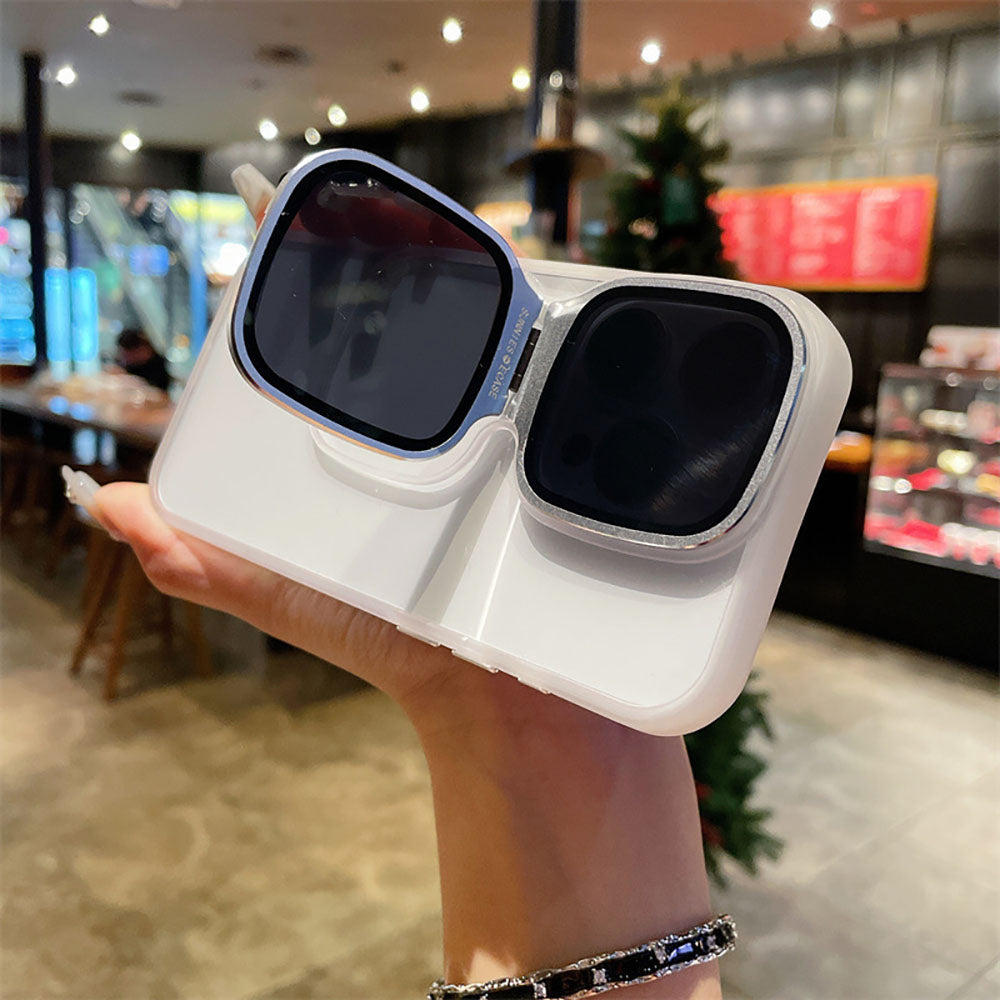 Highly Transparent Acrylic Sunglasses Lens Protection Bracket Anti-Fall Phone Case For iPhone