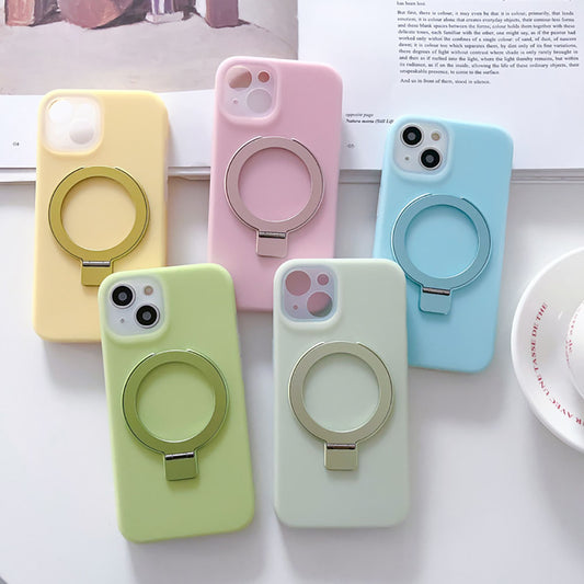 Simple Candy Color Jelly Silicone Simple Phone Case For iPhone With MagSafe