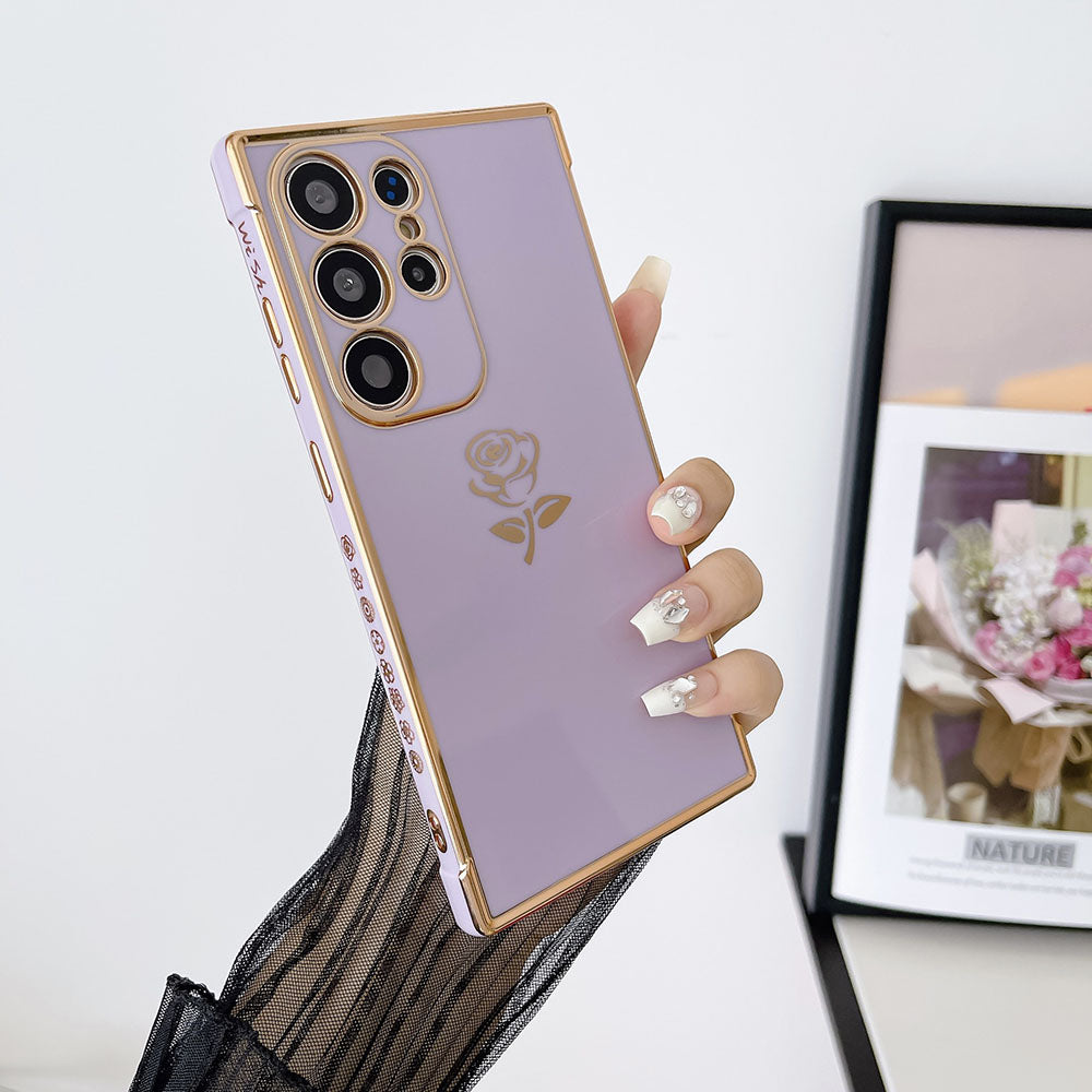 Rose Electroplated Phone Case For Samsung Galaxy