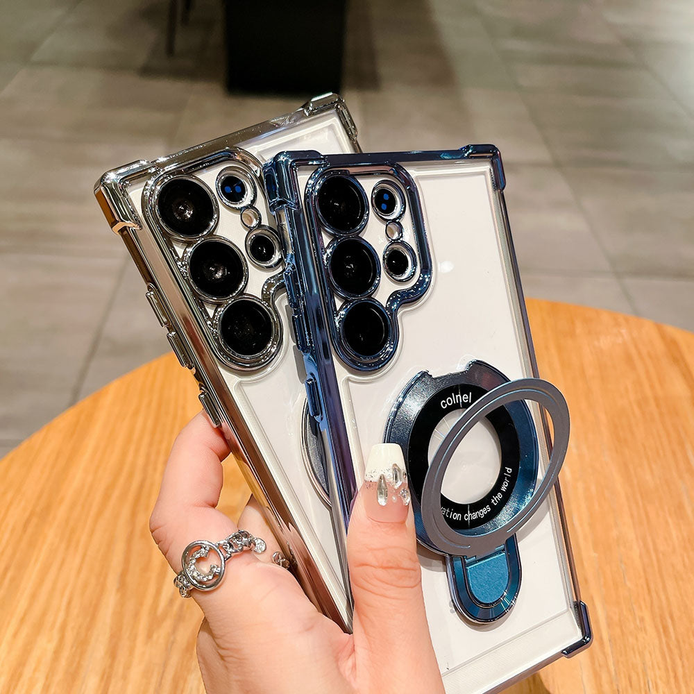 Transparent Phone Case For Samsung With Lens Protector