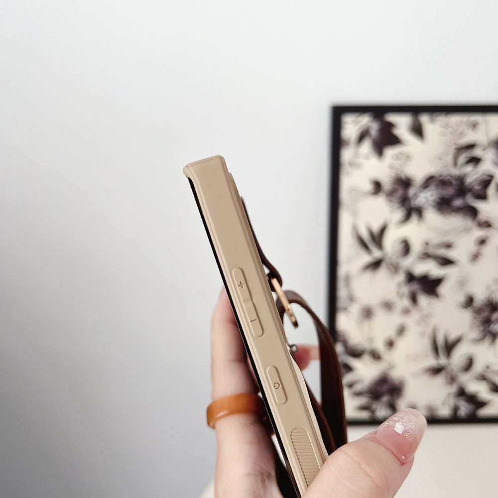 Off-White Ultra-Thin Wrist Strap Fashion Phone Case For Samsung