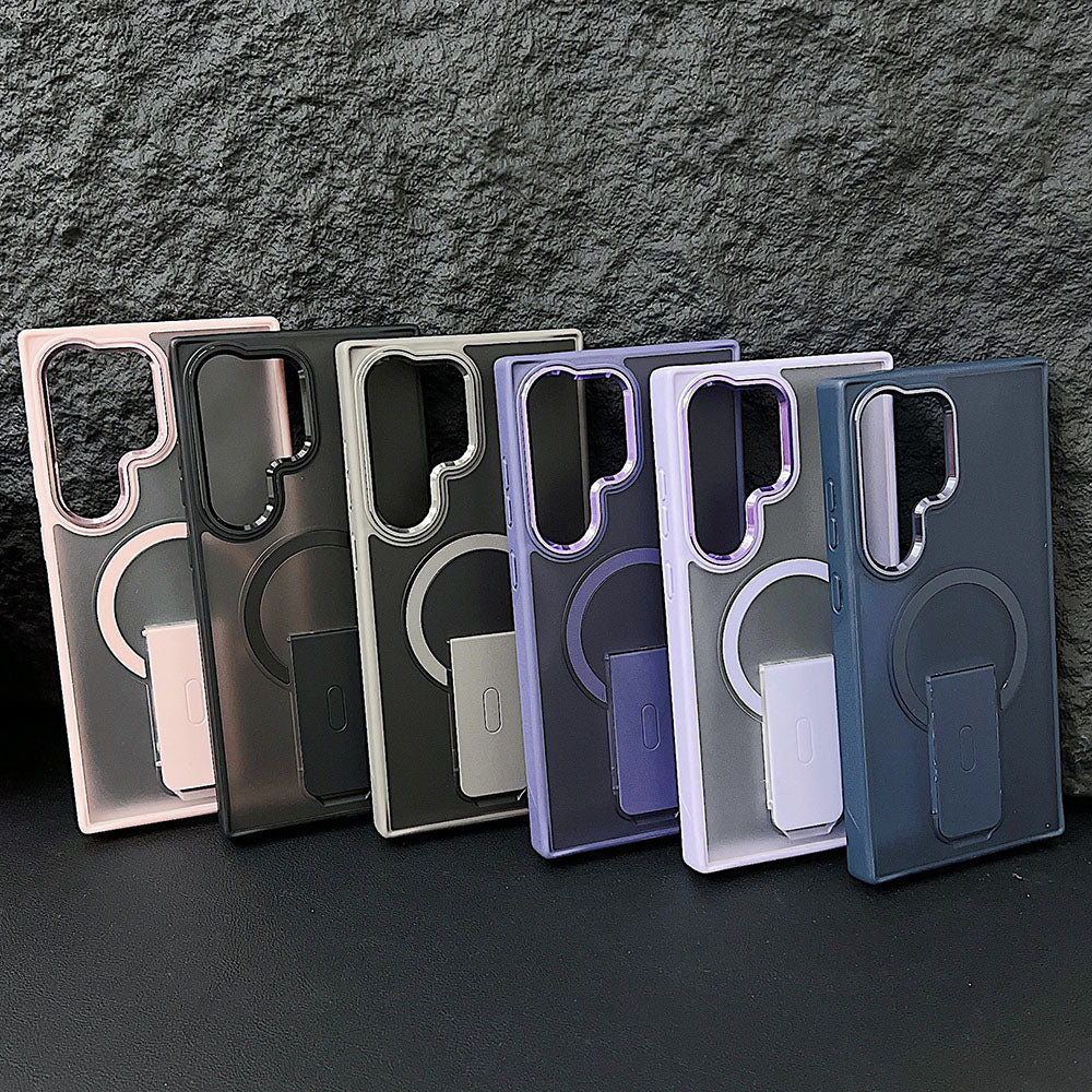 Frosted Anti-Fall Protection Magnetic Bracket Phone Case For Samsung