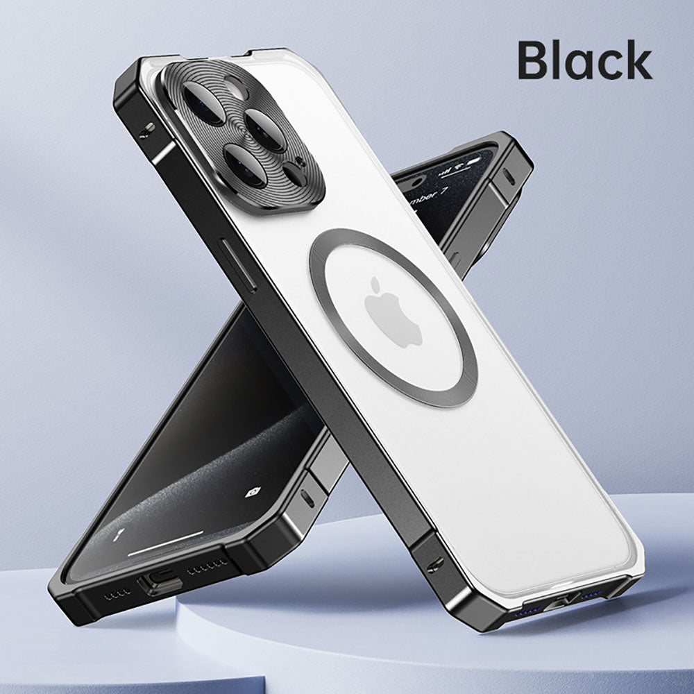 Newest Borderless Aroma Metal Corner Pad Protective Phone Case For iPhone