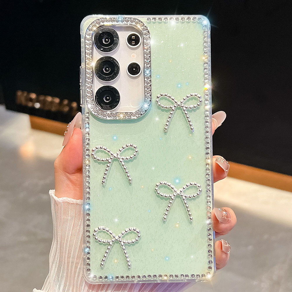 Luxury Diamond Pearl Butterfly Phone Case For Samsung Galaxy