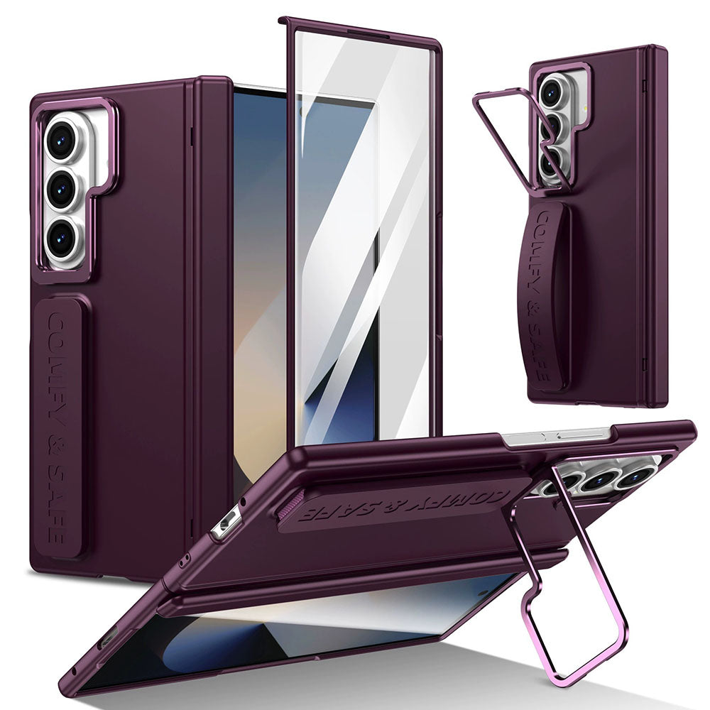 Convenient Wristband Shell Film Integrated Lens Holder Phone Case For Galaxy Z Fold7/6/5/4/3