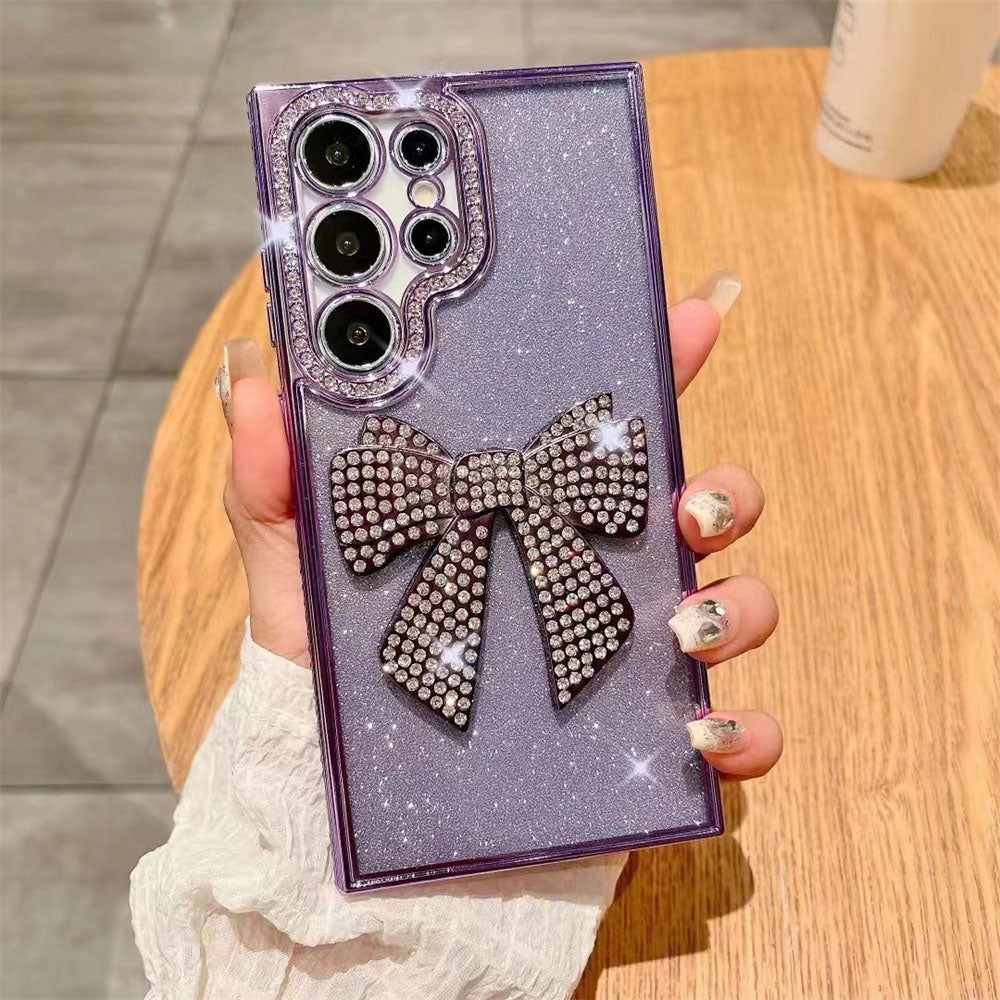 Sparkling Diamond Electroplated Butterfly Phone Case For Samsung Galaxy