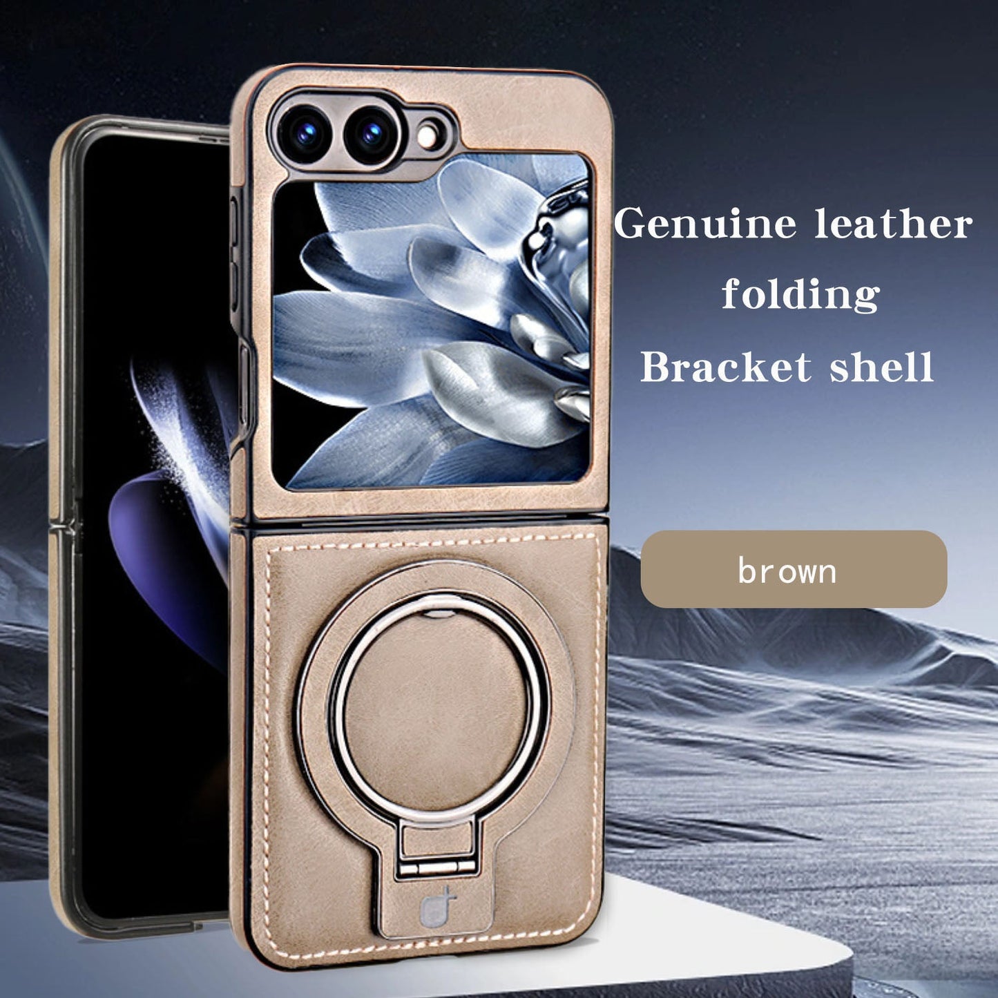 Magnetic Bracket Leather Shockproof Phone Case For Galaxy Z Flip 6/5/4/3