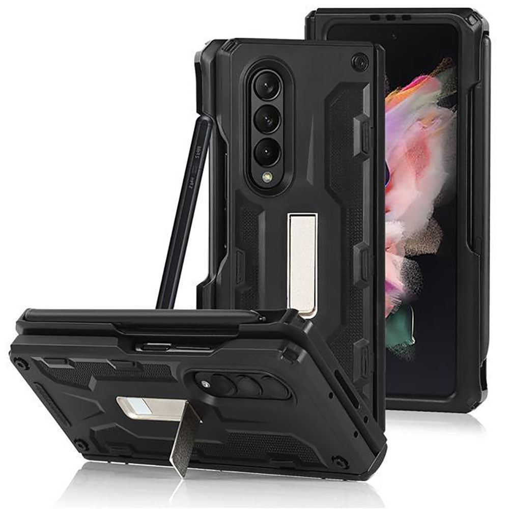 Armor Stand S-Pen Pen Slot With Hinged Phone Case For Samsung Galaxy Fold 3