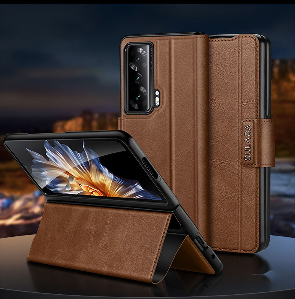 High-End Business Leather All-Inclusive Stand Fold Wallet Phone Case For Samsung Galaxy Z Fold