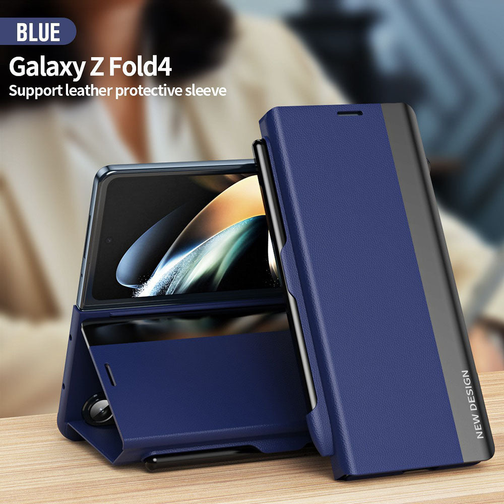 Magnetic Flip Cover Leather Case Pen Slot With Stylus Anti-Fall Phone Case For Samsung Galaxy Z Fold