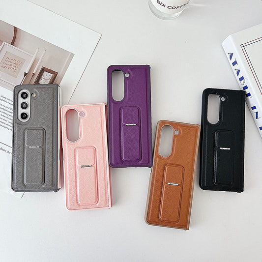 High-end Leather Folding Stand Simple Phone Case For Samsung Galaxy Z Fold