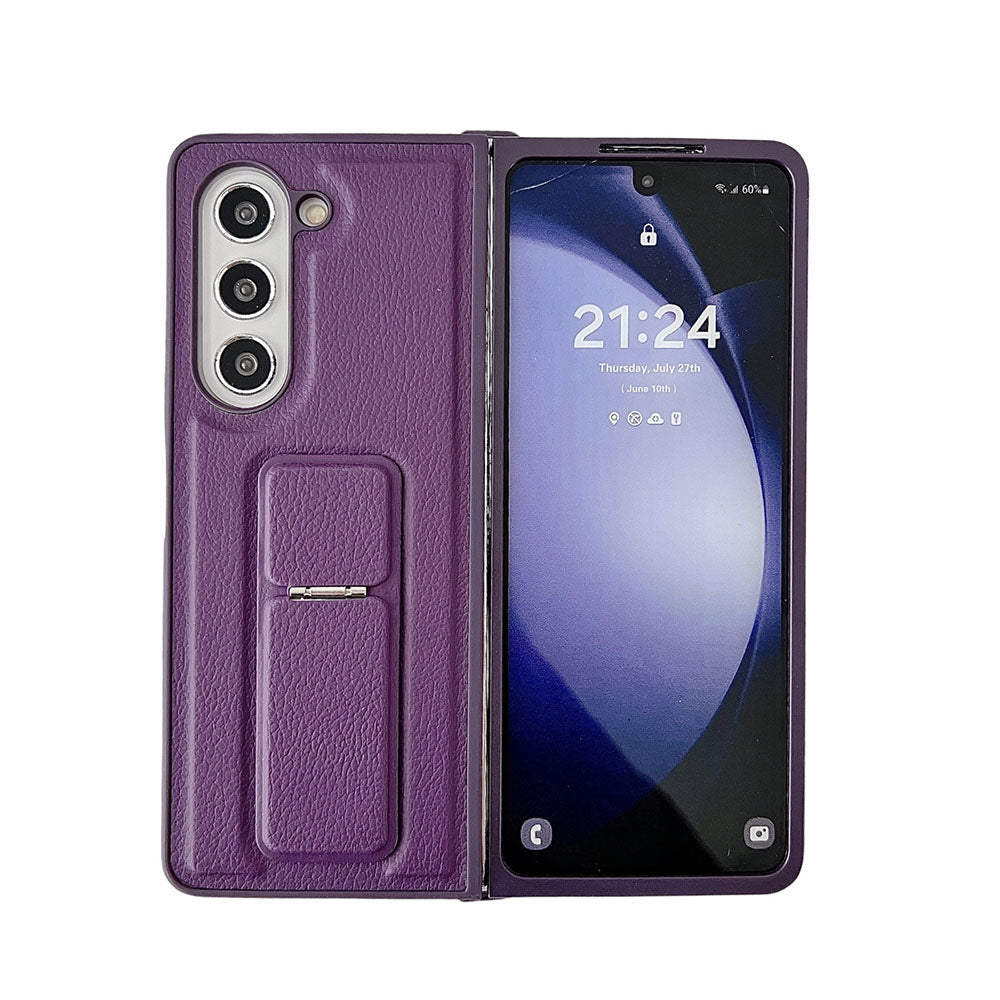 High-end Leather Folding Stand Simple Phone Case For Samsung Galaxy Z Fold