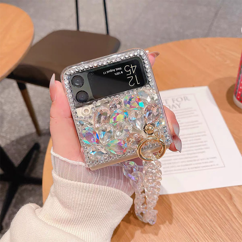 Luxurious Sparkling Rhinestone Phone Case For Samsung Galaxy Z Flip3 Flip4 5G