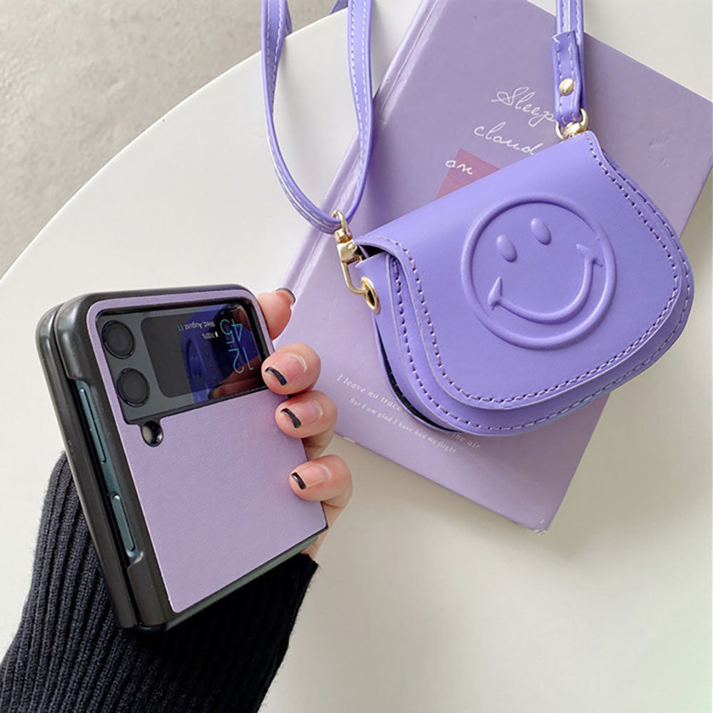 Cute Smiley Phone Bag and Phone Case Set