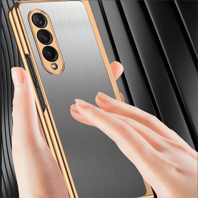 Magnetic Brushed Metal Anti-Fall Protective Case for Samsung Galaxy Z Fold3 5G - GiftJupiter