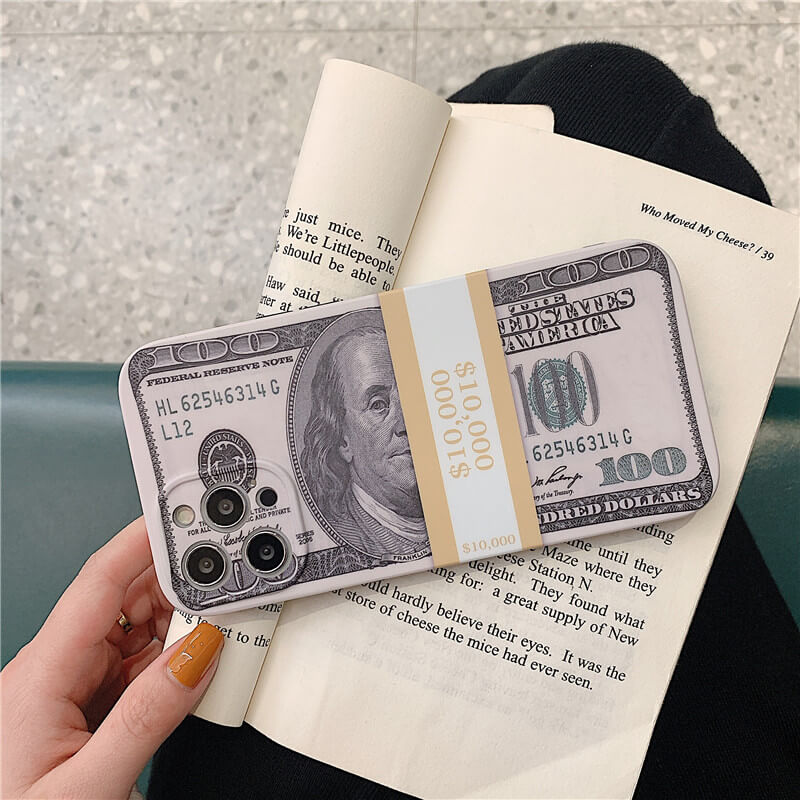 2021 New Creative Personality US Dollar Bill Silicone Phone Case For iPhone - GiftJupiter