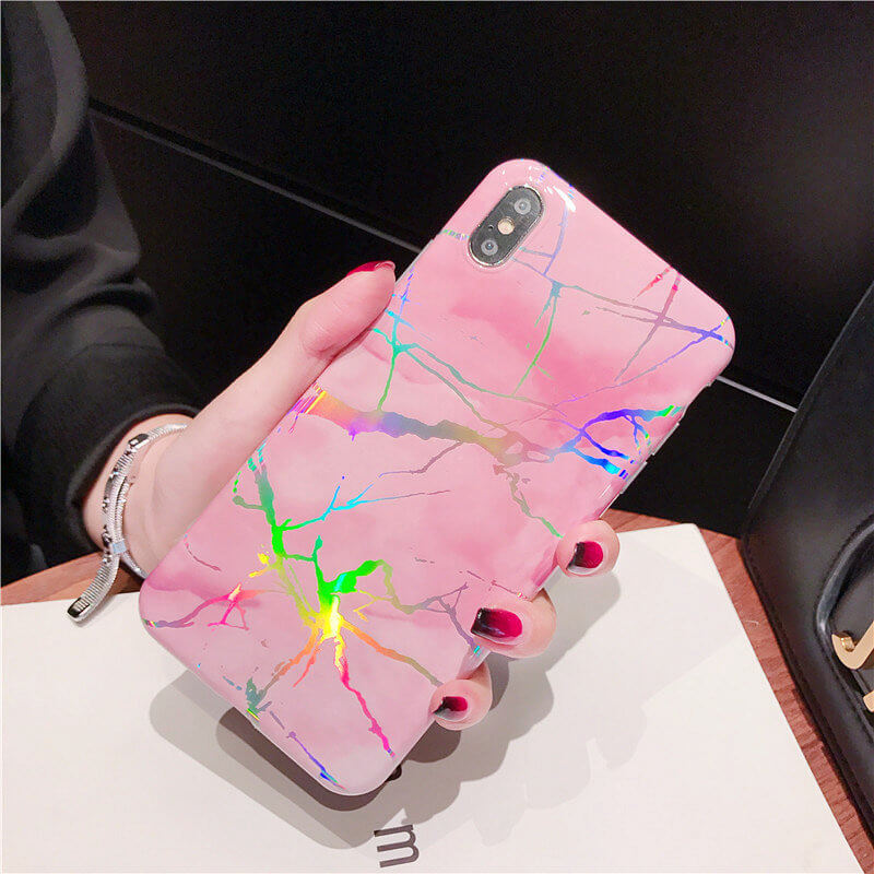 2021 New Colorful Crack Aurora Phone Case For iPhone - GiftJupiter