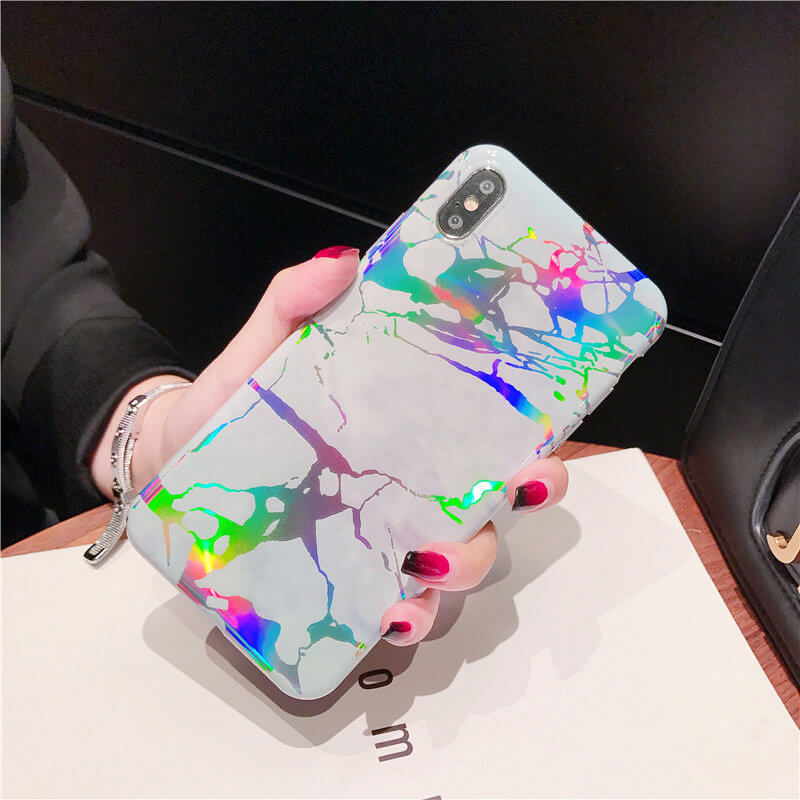 2021 New Colorful Crack Aurora Phone Case For iPhone - GiftJupiter