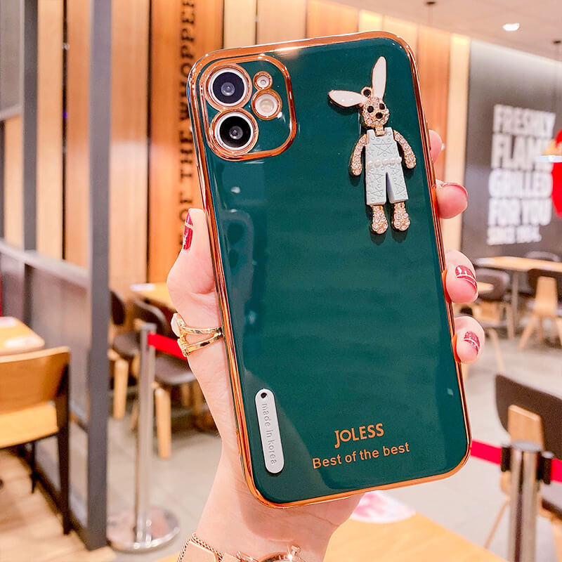 2021 New Long-Eared Rabbit Luxury Silicone Phone Case For iPhone - GiftJupiter