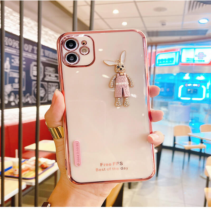 2021 New Long-Eared Rabbit Luxury Silicone Phone Case For iPhone - GiftJupiter