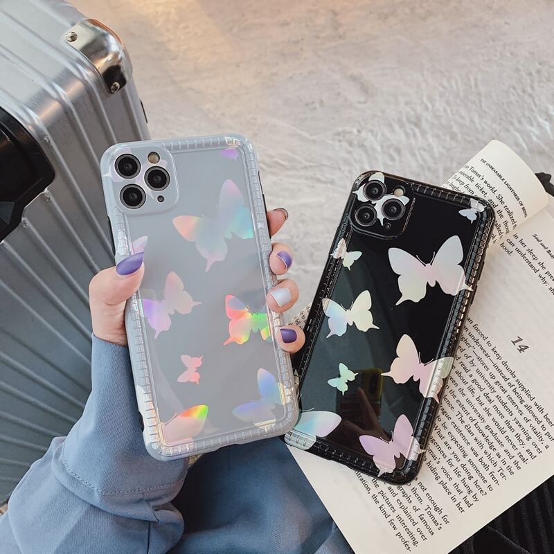 2021 New Classic Fashion Glitter Butterfly Phone Case For iPhone - GiftJupiter