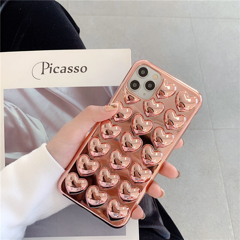 2021 New Heart-Shaped Electroplated Soft Shell For iPhone - GiftJupiter