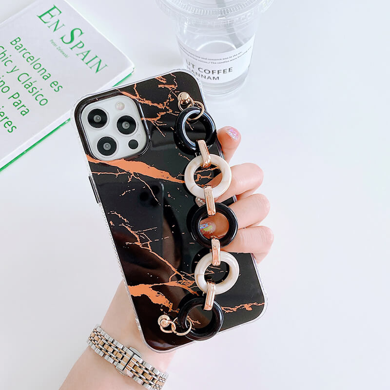 2021 Luxury Plating Anti-knock Carving Edge Protection Bracelet Case For iPhone - GiftJupiter