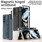 Magnetic Hinge S Pen Slot Luxury Wristband Holder Phone Case For Samsung Galaxy Z Fold4 Fold3 5G Case With Back Screen Glass Protector - GiftJupiter