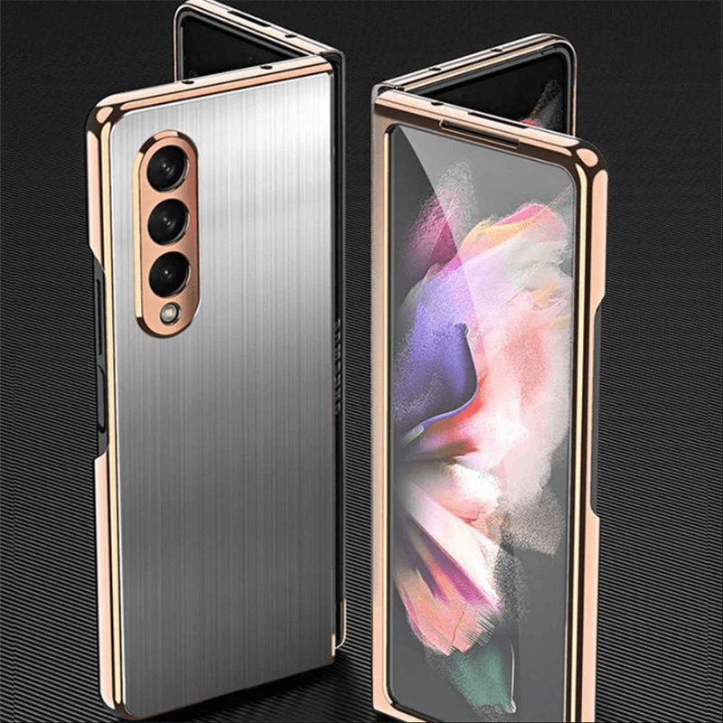 Magnetic Brushed Metal Anti-Fall Protective Case for Samsung Galaxy Z Fold3 5G - GiftJupiter