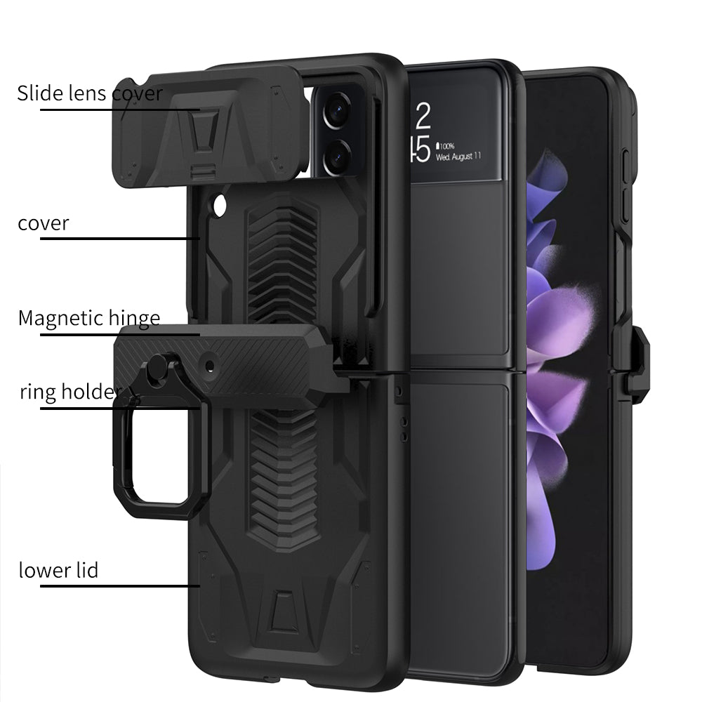 Magnetic Armor Ring Holder Case For Samsung Galaxy Z Flip3 5G - GiftJupiter