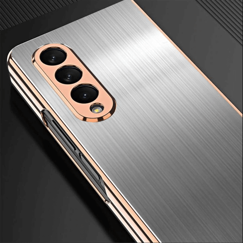 Magnetic Brushed Metal Anti-Fall Protective Case for Samsung Galaxy Z Fold3 5G - GiftJupiter