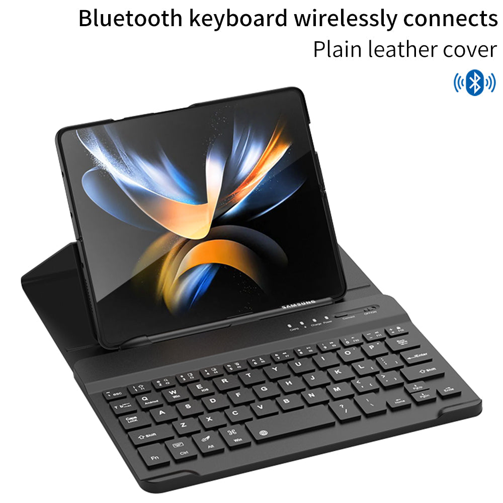 Bluetooth 3.0 Keyboard Magnetic All-inclusive Leather Cover For Samsung Galaxy Z Fold3 Fold4 5G Come With keyboard+Holster Bracket+Phone Case+Capacitive Pen - GiftJupiter