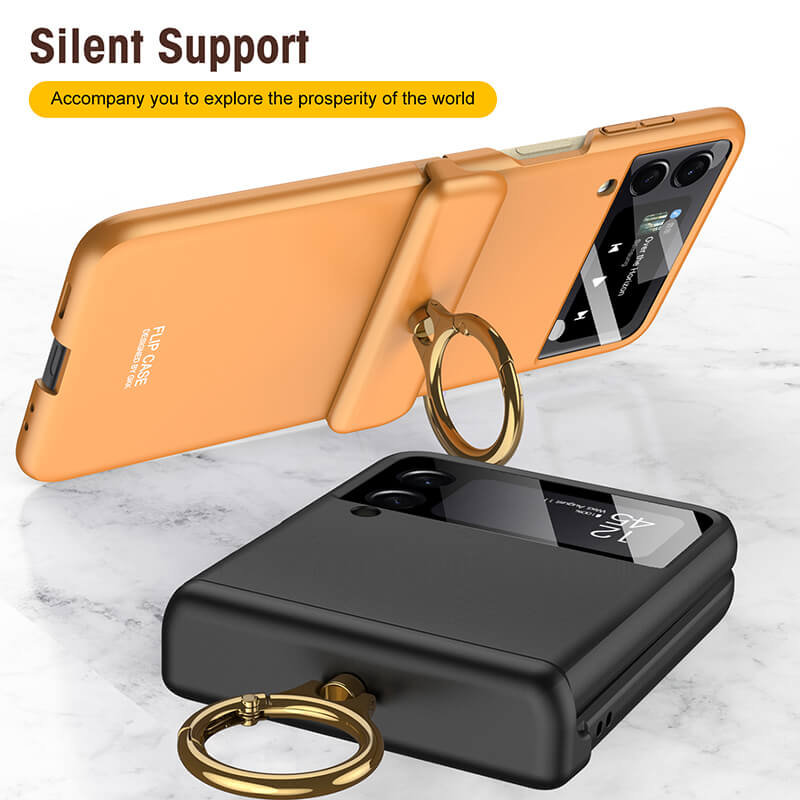 Magnetic All-inclusive Hinge Ring Holder Case For Samsung Galaxy Z Flip3 Flip4 5G - GiftJupiter