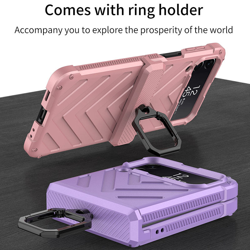 Magnetic Armor Ring Holder Case For Samsung Galaxy Z Flip3 5G - GiftJupiter