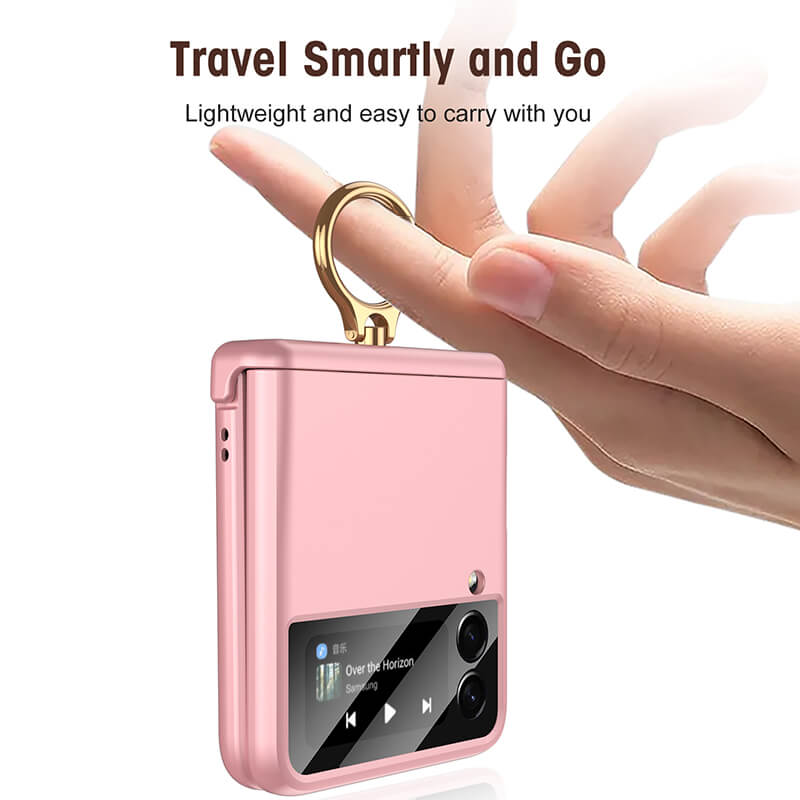 Magnetic All-inclusive Hinge Ring Holder Case For Samsung Galaxy Z Flip3 Flip4 5G - GiftJupiter