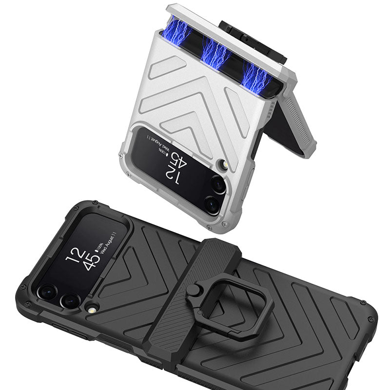 Magnetic Armor Ring Holder Case For Samsung Galaxy Z Flip3 5G - GiftJupiter