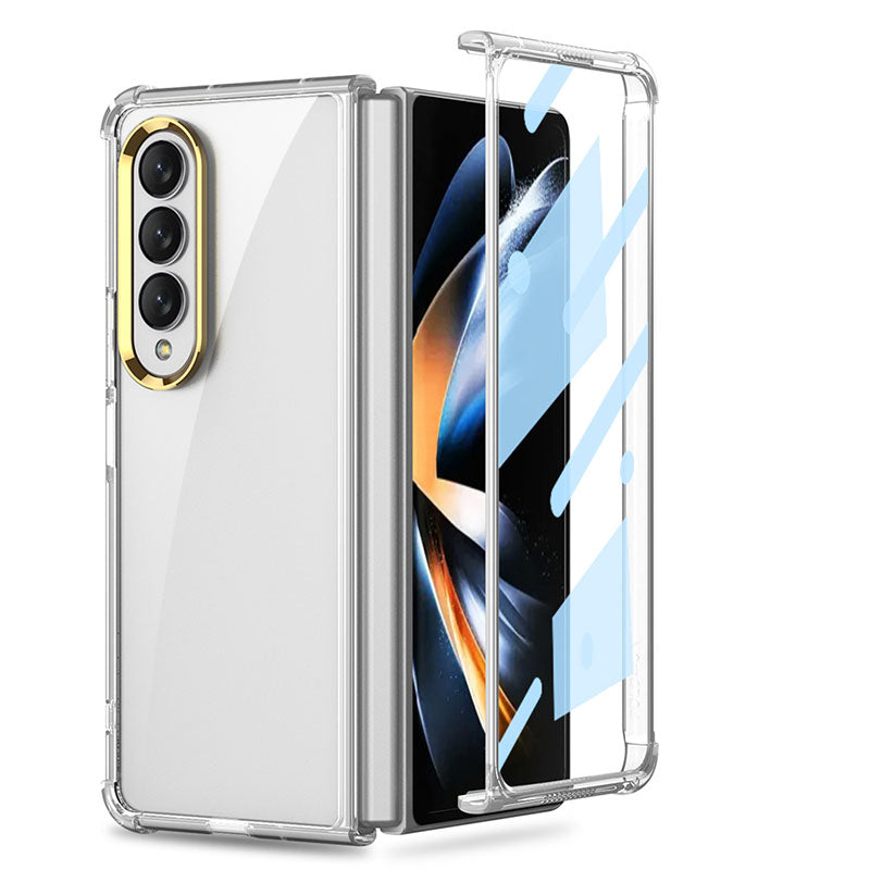 Samsung Galaxy Z Fold 4 5G Airbag Anti-fall Protective Cover With Front Tempered Film - GiftJupiter