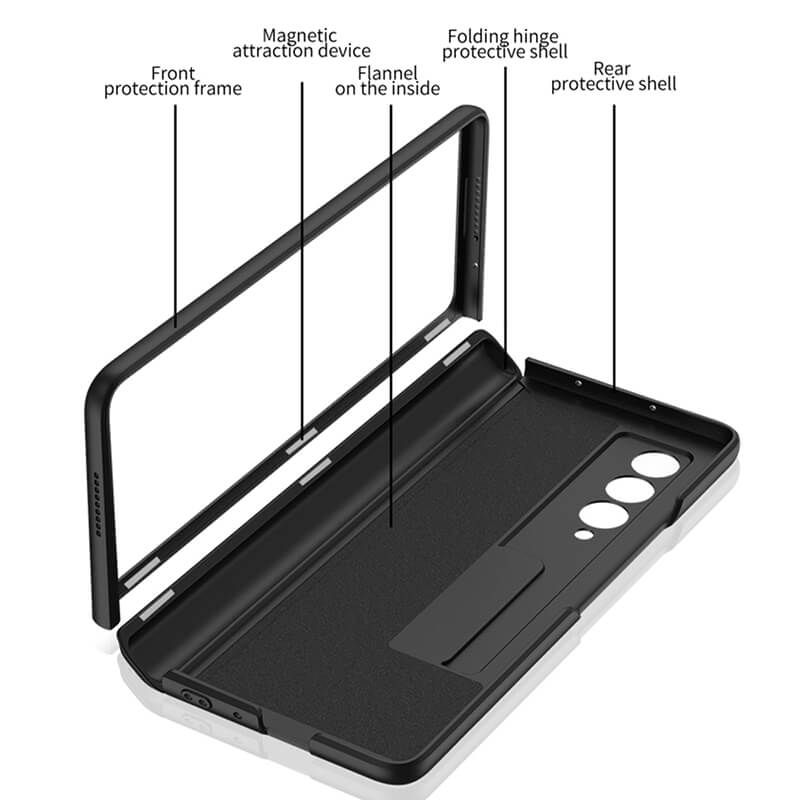 Magnetic Frame Plastic Stand All-included Case For Samsung Galaxy Z Fold 2 3 5G - GiftJupiter