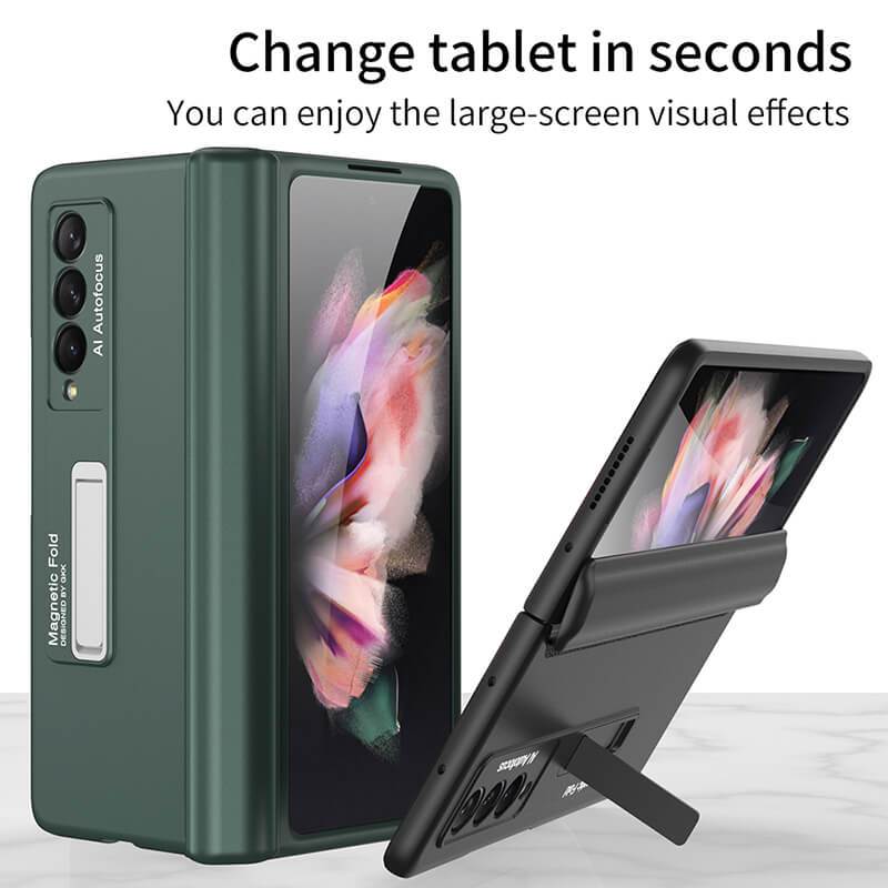 Magnetic Frame Plastic Stand All-included Case For Samsung Galaxy Z Fold 2 3 5G - GiftJupiter