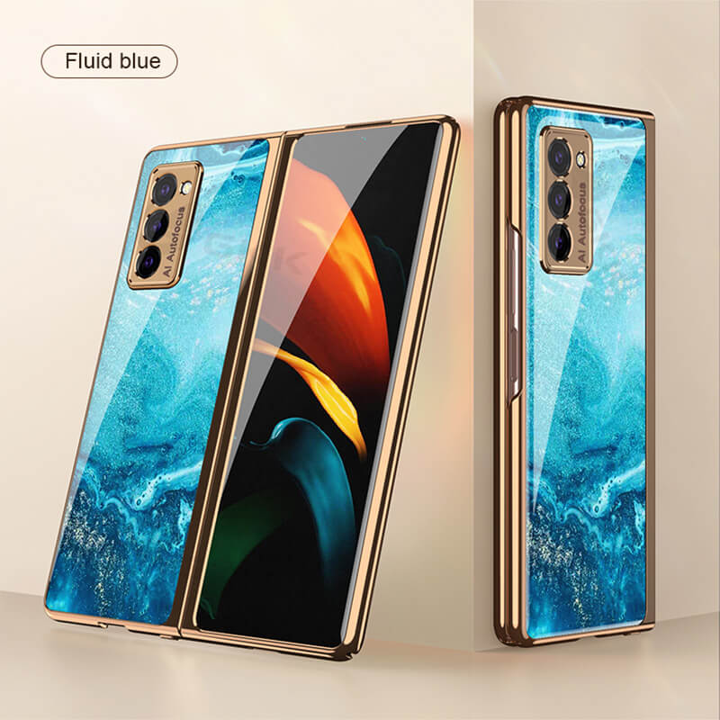 Galaxy Z Fold2 5G | Luxury Deer Tempered Glass Case Anti-knock Protective Hard Phone Cover - GiftJupiter