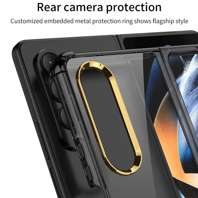 Samsung Galaxy Z Fold 4 5G Airbag Anti-fall Protective Cover With Front Tempered Film - GiftJupiter