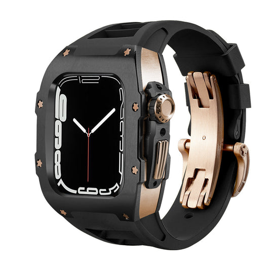 Luxury Metal Case Strap For Apple Watch Series 44/45 mm - mycasety2023 Mycasety